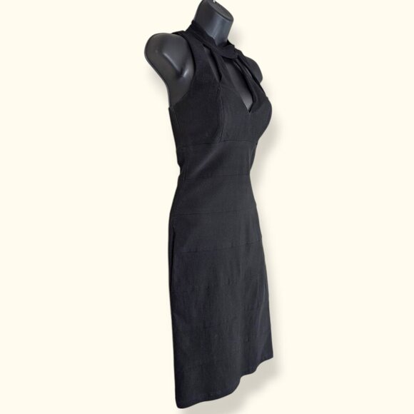 Le Chateau Black Fitted Cut Out Dress - Picture 2 of 8
